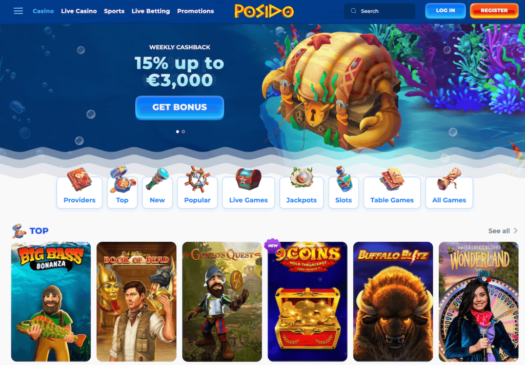 Posido lobby screenshot